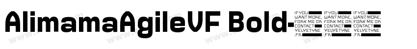 AlimamaAgileVF Bold字体转换